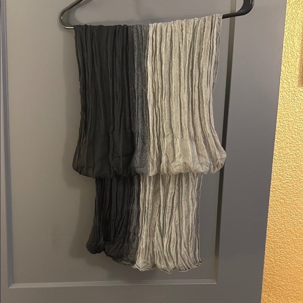 Elegant Black and Gray Infinity Scarf